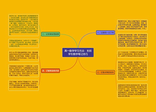 高一数学学习方法：支招学生数学笔记技巧