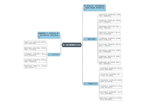 高一数学解题技巧口诀