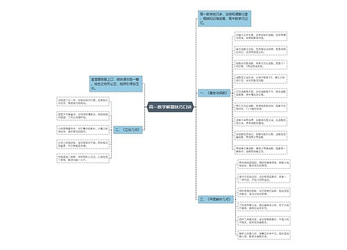 高一数学解题技巧口诀 高一数学解题技巧口诀