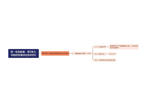 高一生物教案：第5单元 细胞的能量供应和利用2