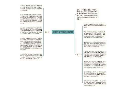 学雷锋演讲稿200字两篇