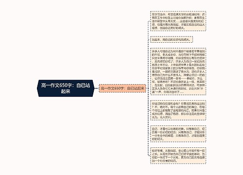 高一作文650字：自已站起来