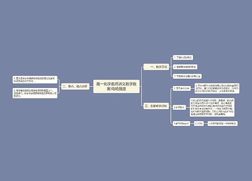 高一化学名师讲义教学教案:电场强度