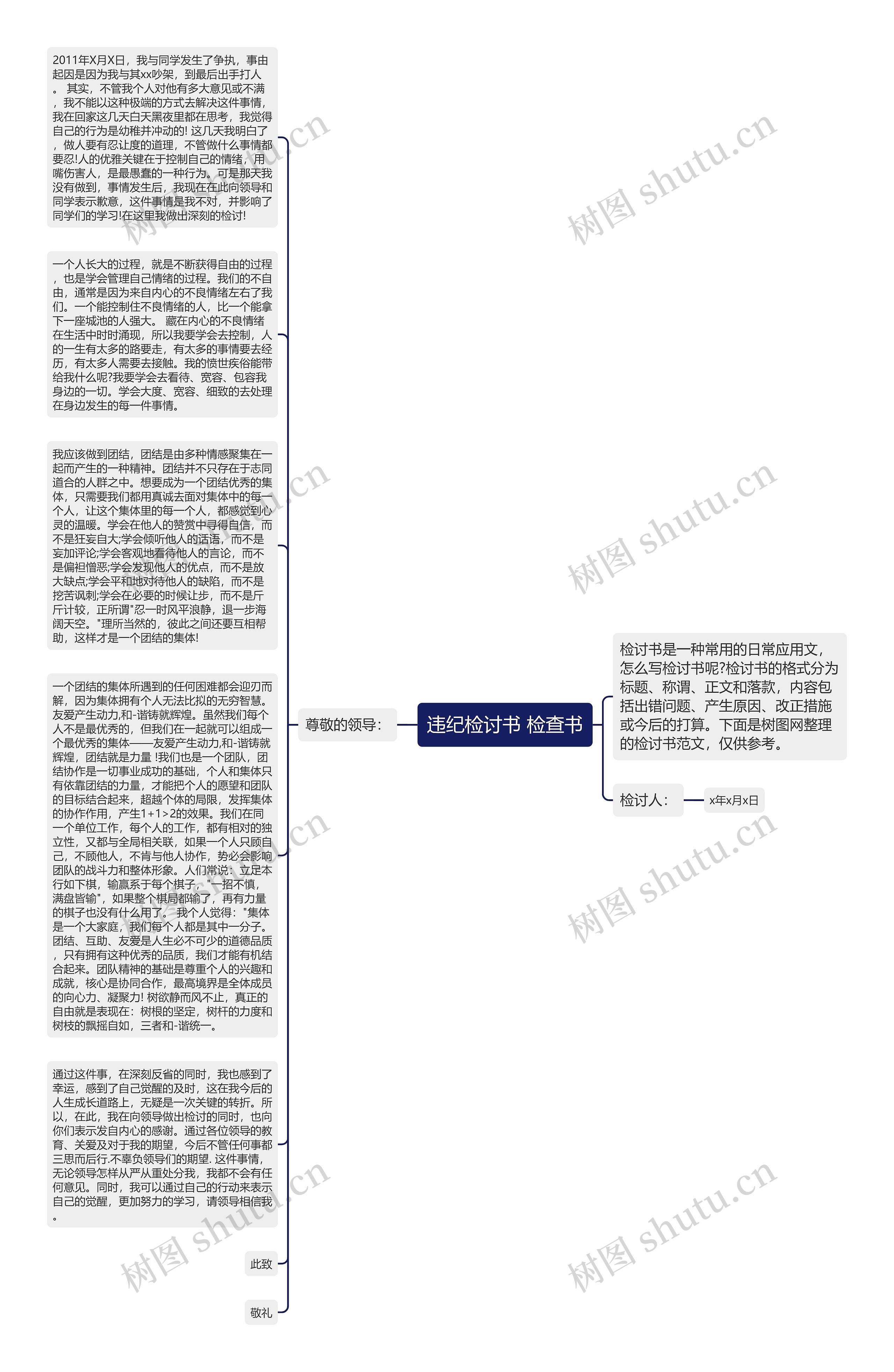 违纪检讨书 检查书