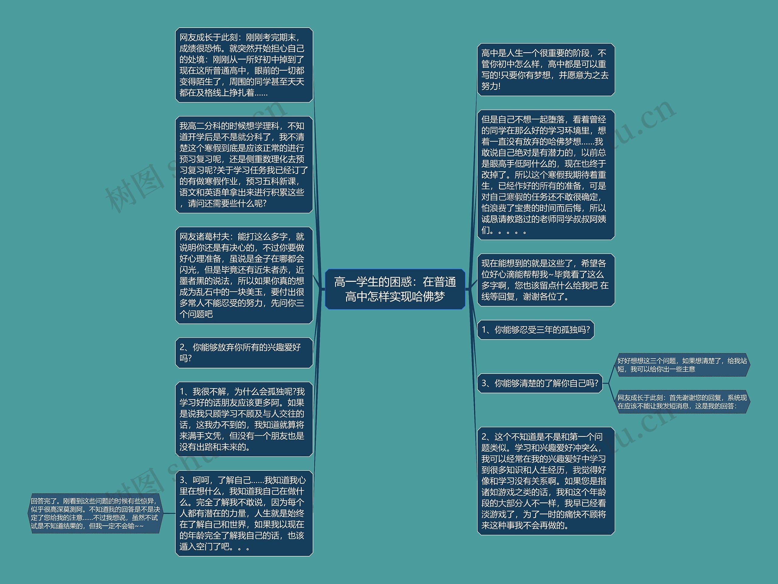 高一学生的困惑：在普通高中怎样实现哈佛梦思维导图