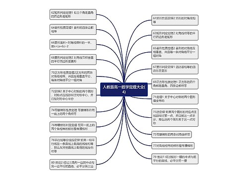 人教版高一数学定理大全(4)思维导图