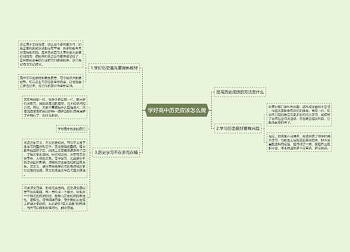 学好高中历史应该怎么做