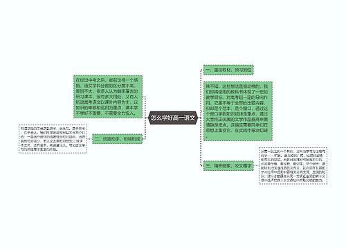 怎么学好高一语文