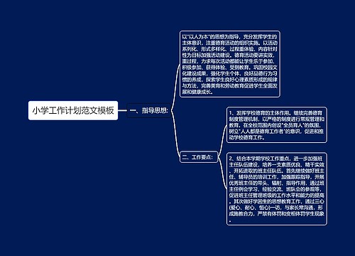 小学工作计划范文模板