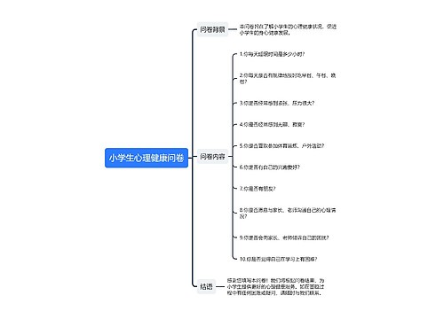 小学生心理健康问卷