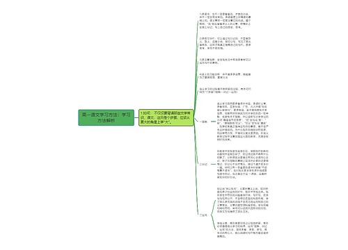 高一语文学习方法：学习方法解析