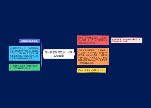 高一化学学习方法：化学实验安全