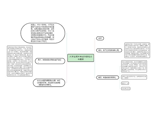 大学生期末考试作弊检讨书最新