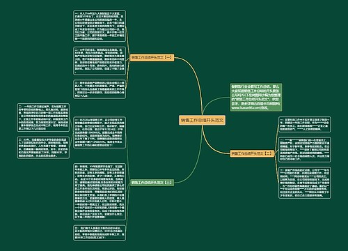 销售工作总结开头范文