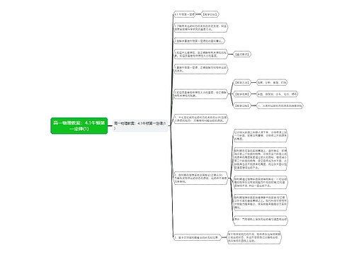 高一物理教案：4.1牛顿第一定律(1)