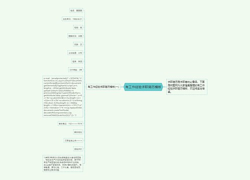 有工作经验求职简历模板