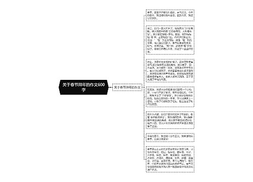 关于春节拜年的作文600字