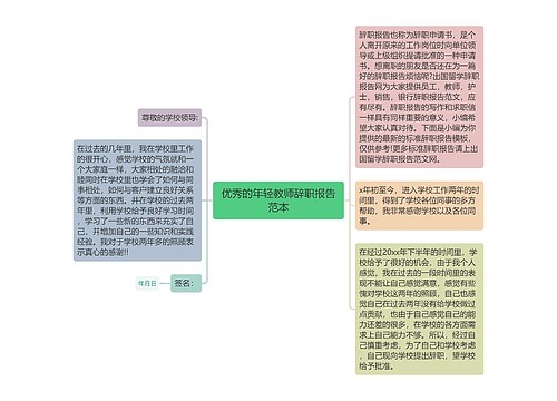 优秀的年轻教师辞职报告范本