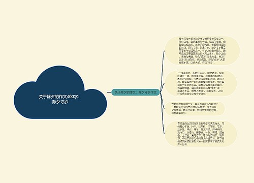 关于除夕的作文400字：除夕守岁