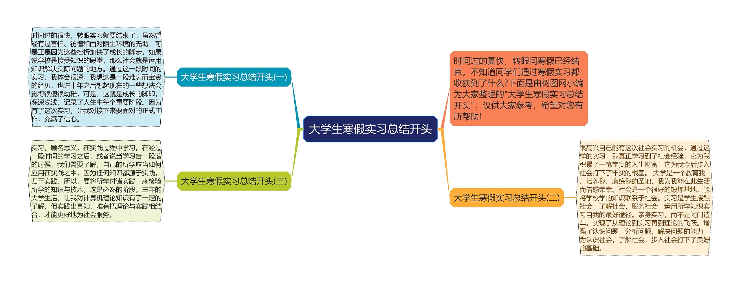大学生寒假实习总结开头