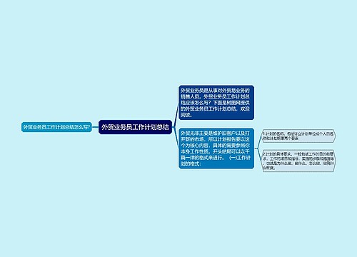 外贸业务员工作计划总结