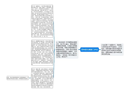 高考语文阅读三步法