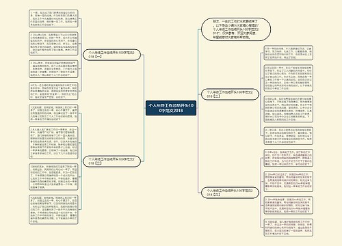 个人年终工作总结开头100字范文2018