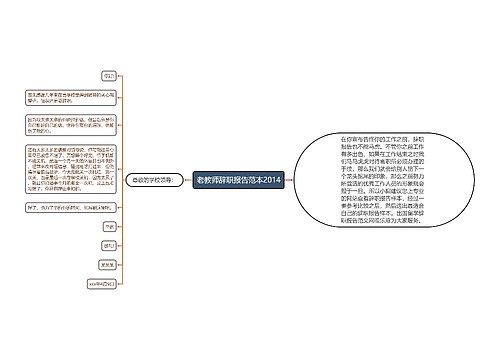 老教师辞职报告范本2014