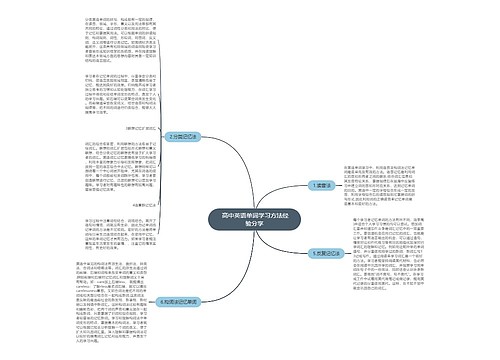  高中英语单词学习方法经验分享