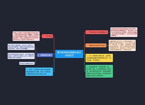 高中数学的快速提分的方法和技巧