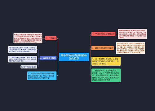 高中数学的快速提分的方法和技巧 高中数学的快速提分的方法和技巧