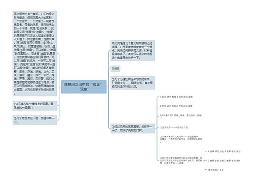 注意同义词中的“包含”现象