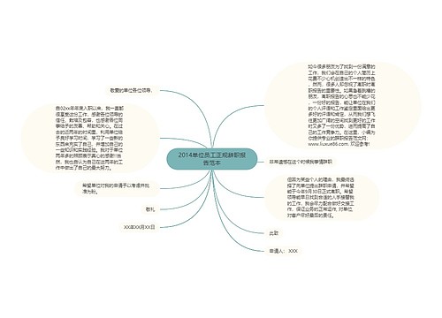 2014单位员工正规辞职报告范本