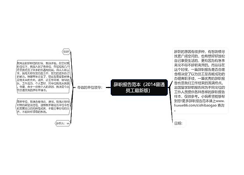 辞职报告范本（2014普通员工最新版）