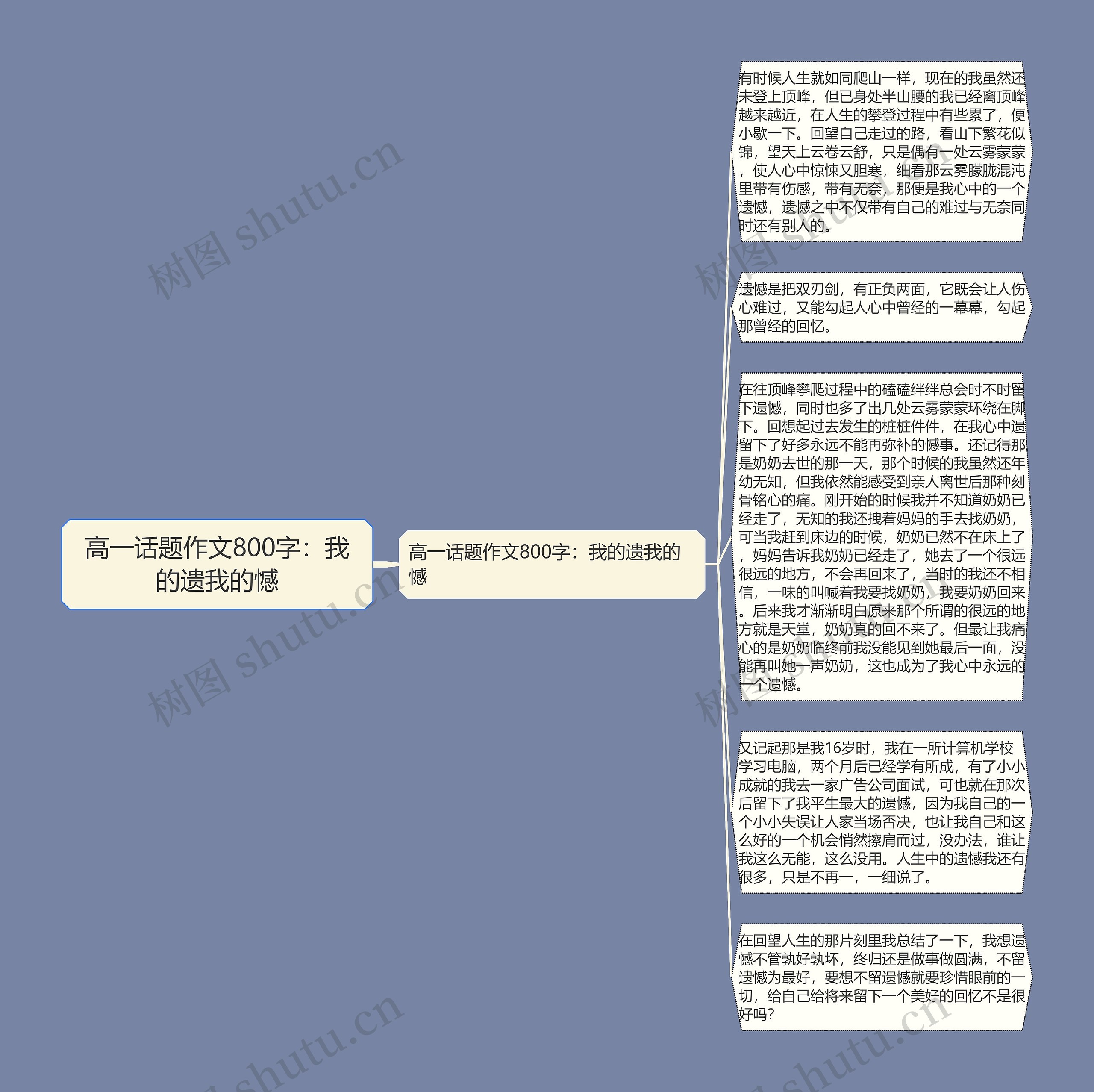 高一话题作文800字：我的遗我的憾