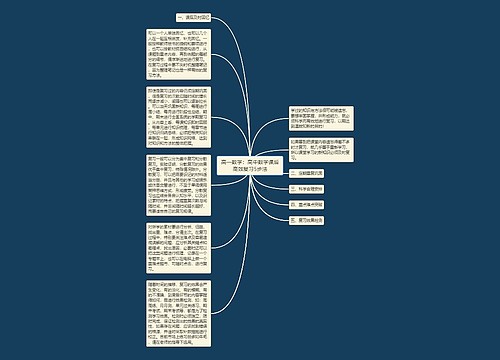 高一数学：高中数学课后高效复习5步法思维导图