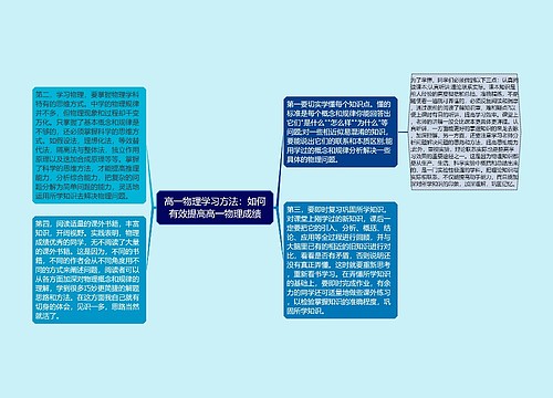 高一物理学习方法：如何有效提高高一物理成绩