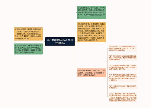 高一物理学习方法：学习方法总结