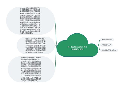 高一历史复习方法：历史选择题3大原则