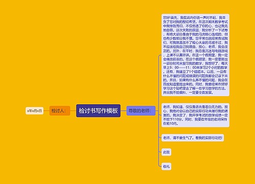 检讨书写作模板