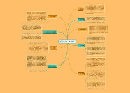 高中数学九大解题技巧