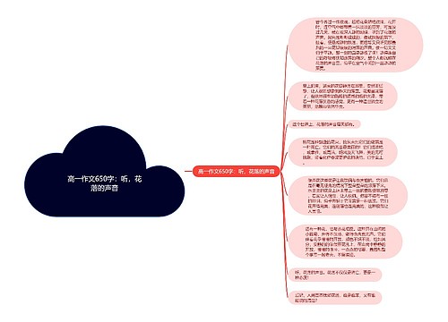 高一作文650字：听，花落的声音