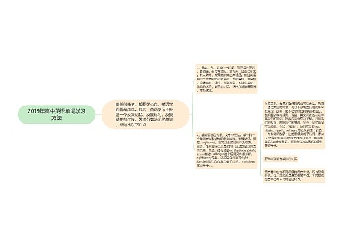 2019年高中英语单词学习方法