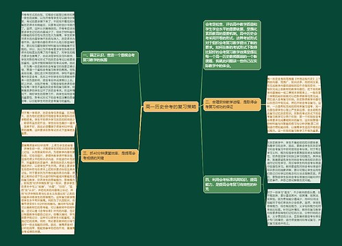 高一历史会考的复习策略