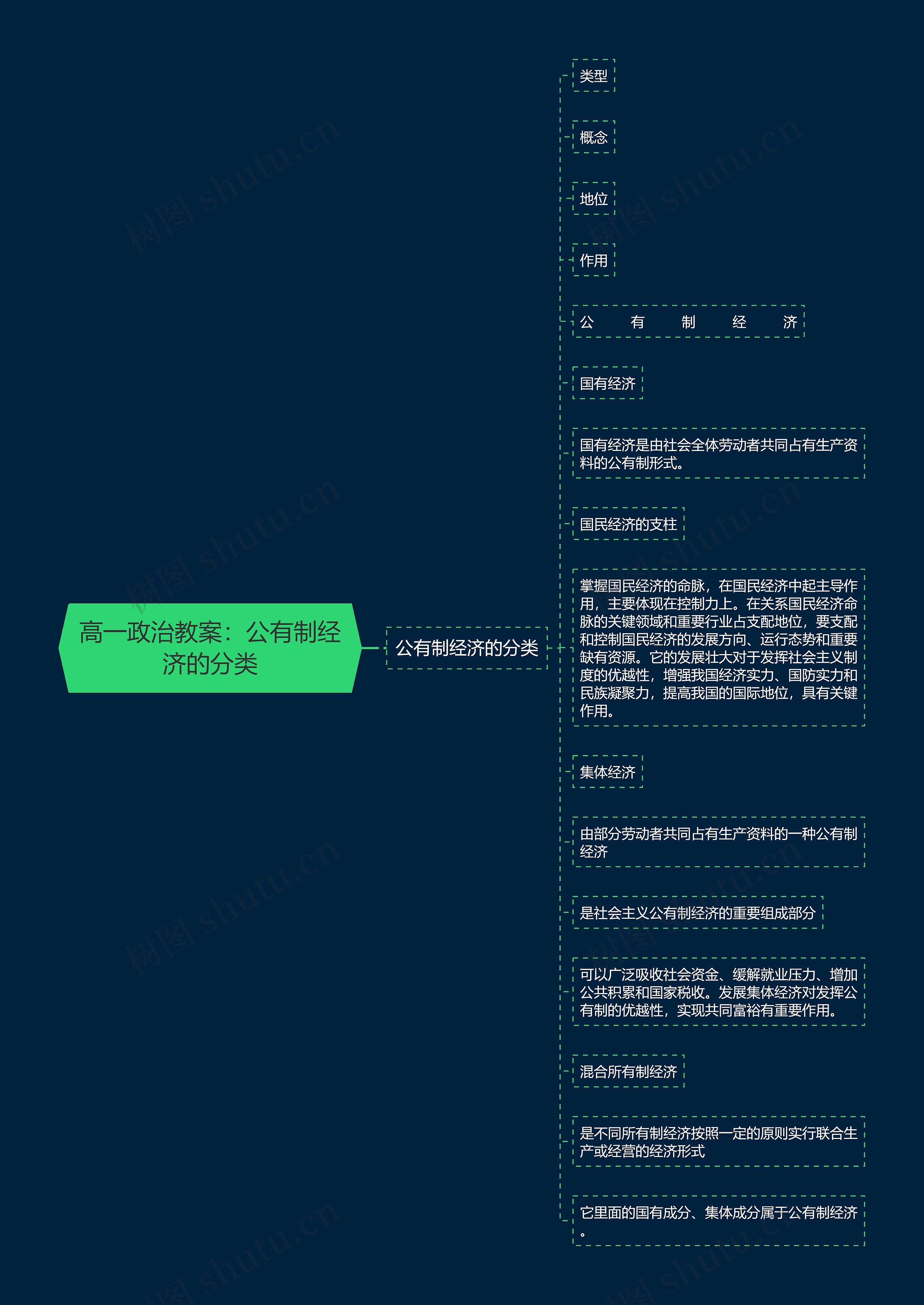 高一政治教案：公有制经济的分类