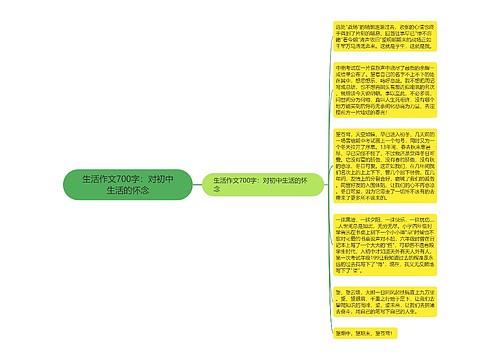 生活作文700字：对初中生活的怀念