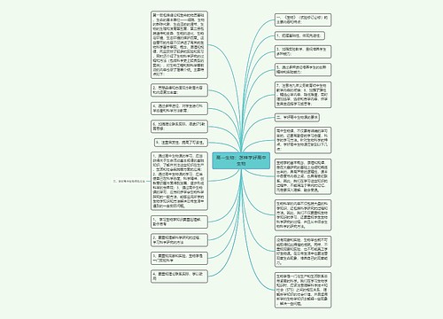 高一生物：怎样学好高中生物