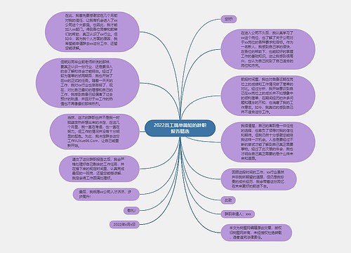 2022员工简单简短的辞职报告精选