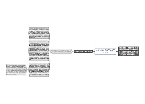 企业财务人员第三季度工作计划