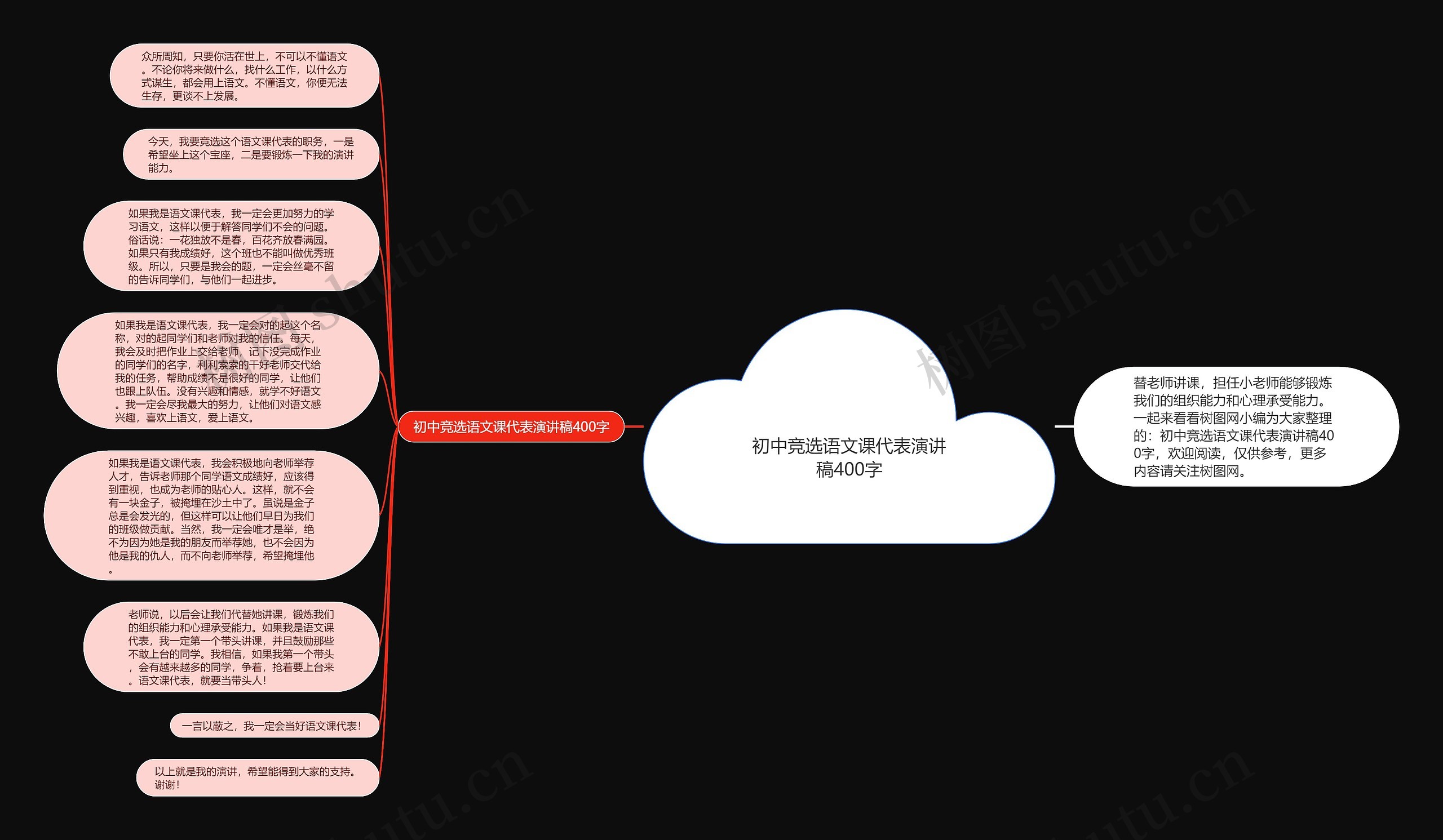 初中竞选语文课代表演讲稿400字